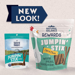 Natural Balance Limited Ingredient Rewards Jumpin' Stix, Grain-Free Dog Treats for Adult Dogs of All Breeds, Chicken Recipe, 4 Ounce (Pack of 1)