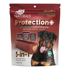 Ark Naturals Protection+ Brushless Toothpaste , Dog Dental Chew with Toothpaste Center – Prevent Plaque & Tartar and Freshen Breath with Dental Chews for Dogs