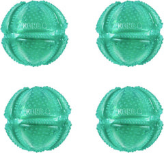 KONG Dental Squeezz Ball Dog Chew – Medium Teal