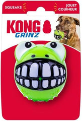 KONG Grinz Frog Dog Toy – Large Green