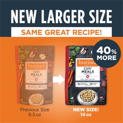 Instinct Freeze Dried Raw Meals, Natural Dry Dog Food, Grain Free - Real Beef
