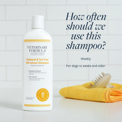 Veterinary Formula Clinical Care Dog Shampoo with Oatmeal and Tea Tree Oil – Gentle Shampoo for Dogs with Dry Skin, Soothes and Adds Moisture to Skin and Coat