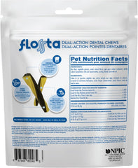 N-Bone FLOSSta Dental Chews for Dogs – Mint Flavor, No Dyes, Grain-Free, Breath Freshening, Plaque & Tartar Control, Digestible Teething Aid