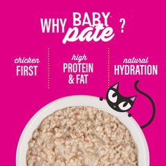 Tiki Cat Baby Pate Wet Cats Food for Kittens, Chicken, Salmon & Chicken Liver