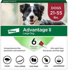 Elanco Advantage II Dog Vet-Recommended Flea Treatment & Prevention | 6-Month Supply