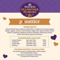 Old Mother Hubbard Wellness P-Nuttier Dog Biscuits, Natural, Training Treats, Peanut Butter Flavor, Large Size, (6 Pound Box)