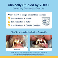 NaturVet ProDen PlaqueOff Powder for Pets - Cat & Dog Breath Freshener - Plaque & Tartar Remover for Pet Oral Care