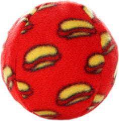 MIGHTY- No Stuff Ball-Medium- Red– Squeaky Plastic Core. 2-in-1 Toy. Made Durable, Strong & Tough. Interactive Play (Tug, Toss & Fetch) & Floats