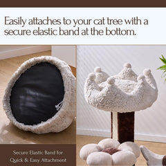 PetPals Rose Crown DIY Anxiety-Soothing Cat Bed Made with a Soft Plush Material