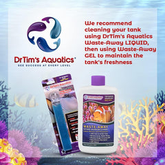 DrTim's Aquatics Reef Safe Waste-Away Time Release Gel – Natural Fish Tank & Aquarium Leave-in Waste Management Solution for Dissolving Cleaning Organic Sludge - Medium