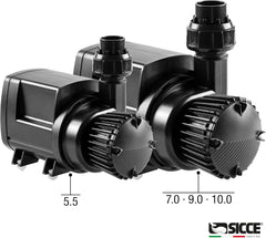 SICCE Syncra ADV 10.0 Water Pump 2700 GPH Italian Made Aquarium DC Return with Controller | Quiet, Submersible or External | Fish Tank, Sump, Pond, Freshwater and Saltwater Marine Use