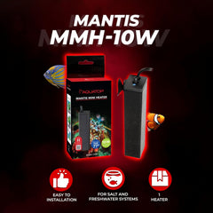 Aquatop Mantis Mini Aquarium Heater – Fully Submersible for Nano Tanks Up to 3 Gallons, Preset 77°F Thermostat, Heat-Resistant Design