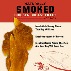 Barkworthies USA Hickory Smoked Chicken Jerky - 4 oz (Pack of 1) - All-Natural, Smoky Aroma, High-Protein, Real Poultry, Premium Snack