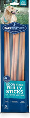 Barkworthies Odor-Free 12 Inch Bully Sticks - Protein-Packed, Easily Digestible, All-Natural Rawhide Alternative, Supports Dental Health