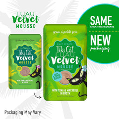 Tiki Cat Luau Velvet Mousse, Tuna & Mackerel in Broth, Complete Nutrition for Balanced Diet, Wet Cat Food For All Life Stages