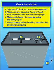Tetra Hidden LED Stick 6 Inches, Brilliant White Aquarium Light for Tanks Up to 15 Gallons