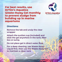 DrTim's Aquatics Reef Safe Waste-Away Time Release Gel β Natural Fish Tank & Aquarium Leave-in Waste Management Solution for Dissolving Cleaning Organic Sludge - Large