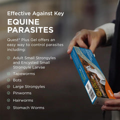 Quest Plus Gel Moxidectin/ Praziquantel Horse Dewormer, Late Grazing Season recommended for Horses and Ponies 6 months and older, 0.5oz Sure-Dial Syringe