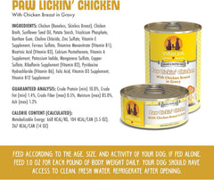 Weruva Classic Dog Food, Paw Lickin’ Chicken with Chicken Breast in Gravy (Pack of 12)