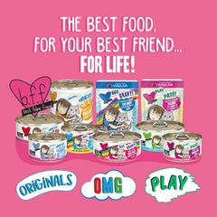 Weruva B.F.OMG - Best Feline Friend Oh My Gravy!, Tuna & Beef Baby Cakes with Tuna & Beef in Gravy Cat Food