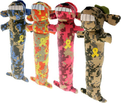 Loofa Dog Support Our Troops 18" Plush Dog Toy 1 ea