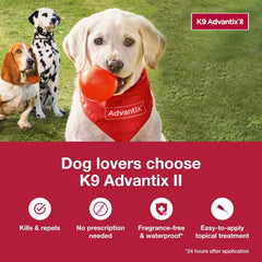 Elanco K9 Advantix II Dog Vet-Recommended Flea, Tick & Mosquito Treatment & Prevention | Dogs 4-10 lbs. | 2-Mo Supply