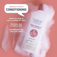 Veterinary Formula Smart Coat Complex Ultra Oatmeal Moisturizing Shampoo for Dogs – Moisture-Rich, Nourishing Shampoo – Leaves Coat Clean, Soft, Silky, Shiny – Long-Lasting Fragrance