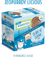 Weruva Slide N' Serve Paté Wet Cat Food, Jeopurrdy Licious Chicken Dinner (Pack of 12)