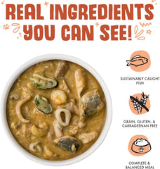 Weruva Classic Cat Food, Marbella Paella with Mackerel, Shrimp, & Mussels in Gravy (Pack of 24)