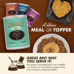 Fromm Seafood Medley Pate Dog Food - Premium Wet Dog Food - Salmon Recipe - Case of 12 Cans