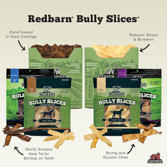 Redbarn Pet Products All-Natural Rawhide Bully Slices - Bully Stick Flavor - Premium Grain-Free Beef Hide Treats High Protein Low Fat for Chewers