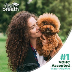 TropiClean Fresh Breath Water Additive for Puppies | Breath Freshener and Teeth Cleaning Solution | No Toothpaste or Toothbrush Required |