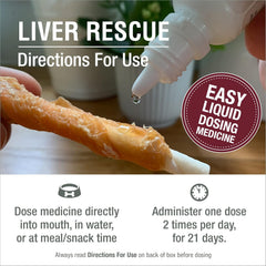HomeoPet Liver Rescue, Safe and Natural Liver-Support Supplement for Cats, Dogs, and Other Small Animals, 15 Milliliters