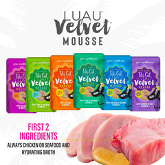 Tiki Cat Velvet Mousse, Protein Blend in Broth Variety Pack, Complete Nutrition for Balanced Diet, Wet Cat Food For All Life Stages