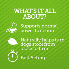 Stop The Runs | Dog Anti Diarrhea Medicine | 6 Count Chewable | Chicken Flavor