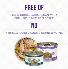 Weruva Truluxe Cat Food, On The Cat Wok with Chicken Breast & Beef in Pumpkin Soup 3-oz Can(Pack of 24)