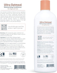Veterinary Formula Smart Coat Complex Ultra Oatmeal Moisturizing Conditioner for Dogs – with Colloidal Oatmeal & Jojoba – Leaves Coat Soft, Shiny, Hydrated, Strong, with Long-Lasting Scent