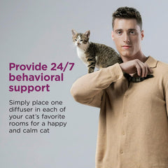 Comfort Zone Savings Kit: 2 Cat Calming Diffusers & 2 Refills; Cat Pheromones Help Anxiety; Reduce Stress, Urine Marking, Scratching