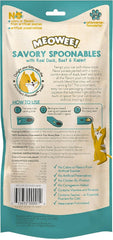 Savory Spoonables with Real Duck, Beef & Rabbit, Tube, Triple Flavor Squeezable Lickable Wet Treats for Cats with Built-in Spoon for Less Mess