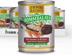 Fromm Frommbalaya Beef, Vegetable, & Rice Stew Dog Food - Premium Wet Dog Food - Beef Recipe - Case of 12 Cans