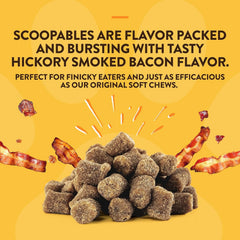NaturVet Scoopables Emotional Support for Dogs - Daily Calming Aid Promotes 24/7 Normal, Calm Behavior - Hickory Smoked Bacon Flavored