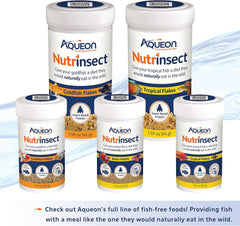 Aqueon Nutrinsect Fish-Free Fish Food, Goldfish Flakes, 1.59 oz