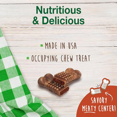 Nylabone Healthy Edibles Natural Dog Chews Long Lasting Meaty Center Beef Flavor Treats for Dogs