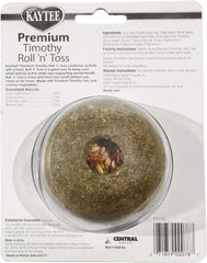 Kaytee Timothy Roll 'n' Toss Toy and Treat for Pet Rabbits, Guinea Pigs, and Chinchillas