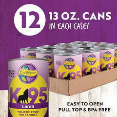 Earthborn Holistic K95 Lamb Recipe Grain-Free Canned Moist Dog Food 12 / 13 oz Can