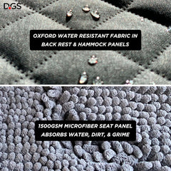 Dog Gone Smart 3-in-1 Nonslip Back Seat Cover & Hammock, for use in Cars, SUVs, and Trucks Coverage Area 54"x61
