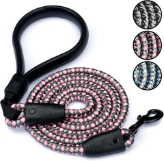 Wigzi - Flex Walk, Heavy Duty Dog Leash, 360 Soft Cushion Flexible Silicon Handle, Reflective Bungee Dog Lead, 6 Feet Long Thick Rope, Training Service Dog Essentials
