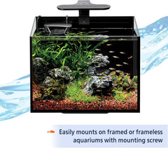 Aqueon Clip-On LED Aquarium Fish Tank Light for Planted Growing Plants for Up To 20 Gallon Aquariums