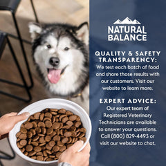 Natural Balance Health Protection Dry Dog Food – Whole Body Health, Easy on Digestion Dog Food Made with Lamb, Brown Rice & Pumpkin for Dogs - 4lbs.