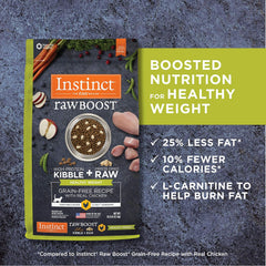 Instinct Raw Boost Healthy Weight, Natural Dry Cat Food with Freeze Dried Pieces, Grain Free Recipe - Real Chicken